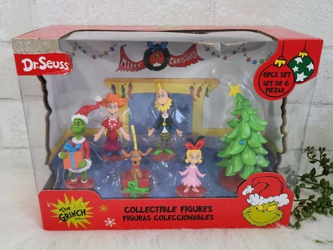 Dr. Seuss 6 Collectible Figures How The Grinch Stole Christmas Set 2021 NEW Cover