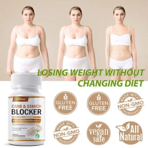Carb Block Ultra Concentrated Carbohydrate & Starch Blocker for Weight Loss 60ct - Picture 1 of 10