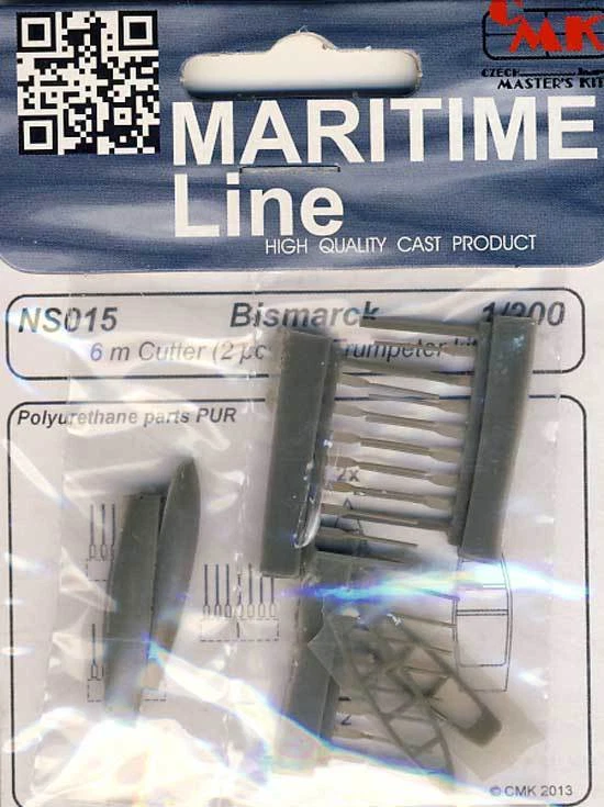 CMK Bismarck 2 6 M Cutter / Rettungsboote Schiffe 1:200 Trumpeter Modell-Bausatz - Bild 1 von 1