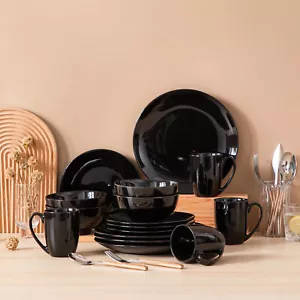 LOVECASA Series Sweet Dinnerware Set 16-Piece Porcelain Dinner Set Service for 4 - Picture 1 of 52
