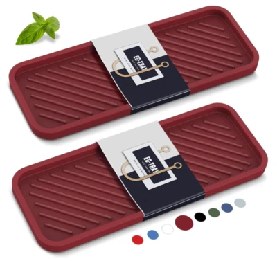 Bandeja organizadora de fregadero de silicona 2 piezas soporte de esponja y jabón para cocina y baño Foto 1 de 4