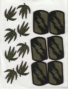 Vintage Patches Marijuana Leaves Military Dixie Thunder 155th Armored Brigade - Picture 1 of 1