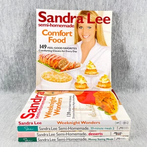 Sandra Lee Cookbooks Semi Homemade Lot of 5 Books Money Saving Meals Desserts - Picture 1 of 10