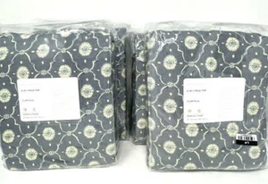 Pottery Barn Trellis~Curtains Linen Cotton Drapes~Kaila Blue~50x84~NEW~Set 4 - Picture 1 of 3