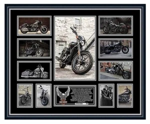 HARLEY DAVIDSON MOTORCYCLES LIMITED EDITION FRAMED MEMORABILIA - Picture 1 of 6