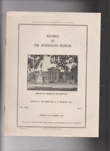 RECORDS AUSTRALIAN MUSEUM , Vol XXIII No 3 1953 edited by A B WALKOM - Picture 1 of 1