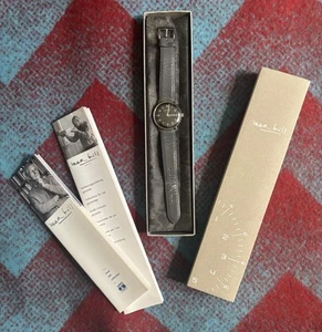 Junghans Max Bill Watch 27/3702 Manual Winding 34mm Leather Strap Used in Box - Picture 1 of 3