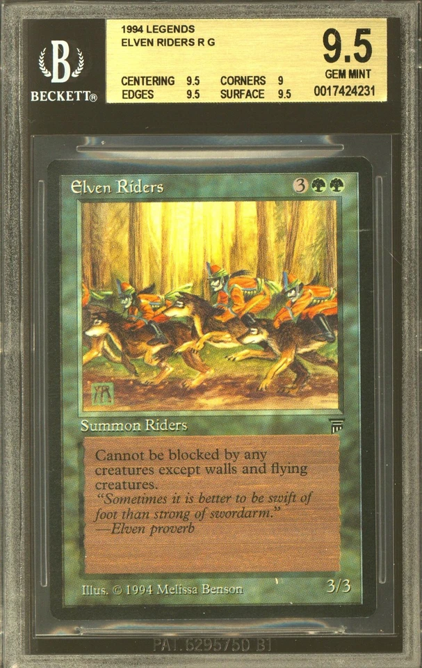 Magic MTG Legends Elven Riders BGS 9.5 (9.5, 9, 9.5, 9.5) GEM MINT - Image 1 of 1