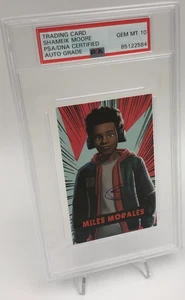 SHAMEIK MOORE AUTO card INTO THE SPIDER-VERSE MILES MORALES Signed PSA GEM MT 10 - Picture 1 of 12