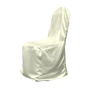 300 pc Ivory Satin Banquet Chair Covers Wedding Reception we - Picture 1 of 8