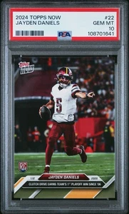 Jayden Daniels 2024 Topps Now #22 First Playoff Win PSA 10 - Picture 1 of 2