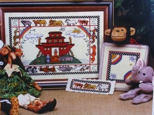 Noah's Ark Cross Stitch Pattern Vintage 1992 True Colors 110203 Animals - Picture 1 of 7