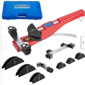 Ratcheting Pipe Tube Bender 1/4"-7/8" 90° Bending 7 Dies With Pipe Cutter - Picture 1 of 10