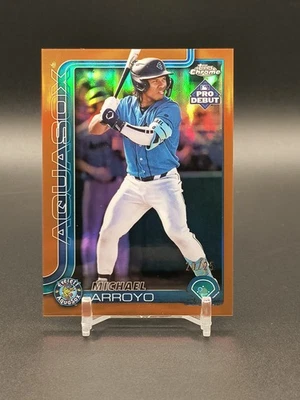 2025 Topps Pro Debut Michael Arroyo Orange Refractor /25 Seattle Mariners - Image 1 of 4