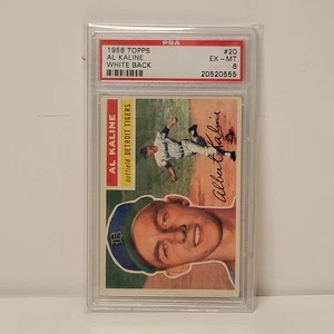 1956 Topps #020 PSA 6 Al Kaline Tigers White Back 20 Sharp! - Picture 1 of 9