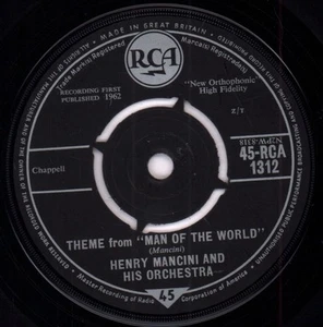 Henry Mancini and His Orchestra Theme From Man of the World 7" vinyl UK Rca 1962 - Bild 1 von 2