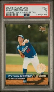 2008 Stadium Club Clayton Kershaw #107 PSA 7 - Foto 1 di 2