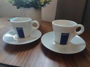 2x Lavazza Espresso Cups & Saucers - Picture 1 of 2