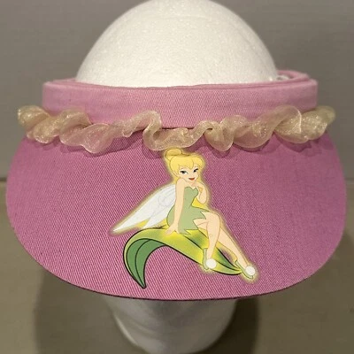 Disney Fairies Y2K Tinker Bell Visor Youth Kids Girls pink — 第 1/4 张图片