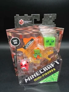 Mattel Minecraft Mini Figures Set I (3-Pack), Series 3 Mooshroom, Zombie, Slime - Picture 1 of 2