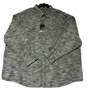 SOLARIS Gray Heather Men's Flannel Shirt Heavyweight Big Men 4XB 4XL NWT - Picture 1 of 5
