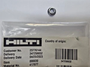 HILTI CUT OF SAW NUT PT# 417677 - Picture 1 of 2