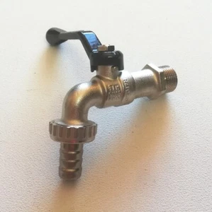 Eolo rubinetto sfera giardino 1/2 leva nera con portagomma - Foto 1 di 2