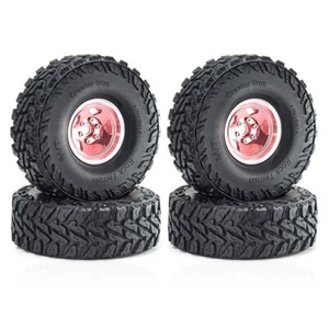 4Pcs 1.9" Beadlock Wheel Rim Tire for 1/10 TRX4 90046 SCX10 RC Crawler Car - Picture 1 of 24