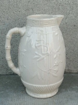 Ancien pichet decor bambou craquelé ceramique chinese ? Bamboo jug - Photo 1/4
