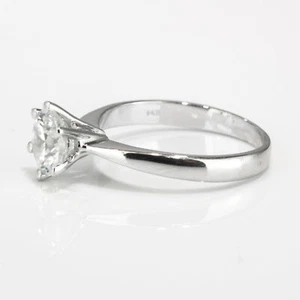 0,41 CT L/I1 Beauty runder Schliff Diamant Verlobungsring 950 Platin - Bild 1 von 4