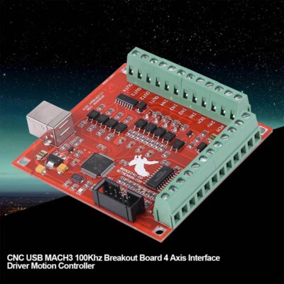 CNC USB MACH3 Breakout Board 4 assi interfaccia driver controller di movimento 100Khz - Immagine 1 di 4