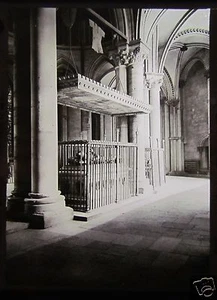 Glass Magic Lantern Slide CANTERBURY CATHEDRAL TOMB OF BLACK PRINCE C1910 KENT - Picture 1 of 2