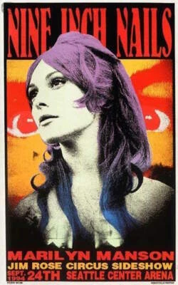 Nine Inch Nails Mini Concert Reproduction 8.50" x 11" Poster Free Top Loader - Image 1 of 3