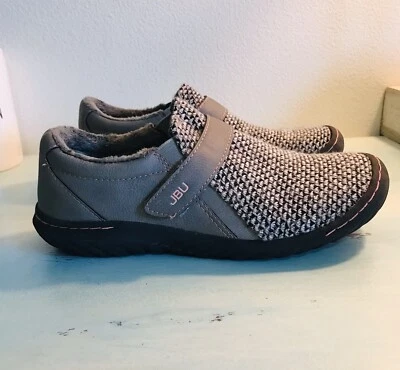 JBU by Jambu Womens Size 6 Henley Gray Memory Foam Faux Fur Strap Comfort Shoes - Image 1 of 4