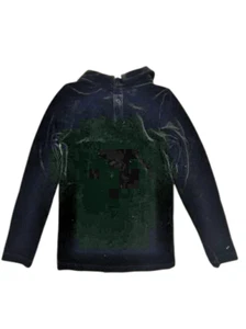 Coco Blanc Black Velvet Collared Top Uni Size 8 NWT - Picture 1 of 2