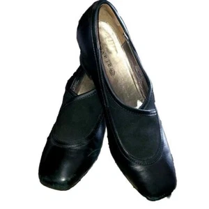 Aravon Square Womens Career Pump Block Heel Black Size 8.5 W Night Out eu 39.5 - Picture 1 of 7