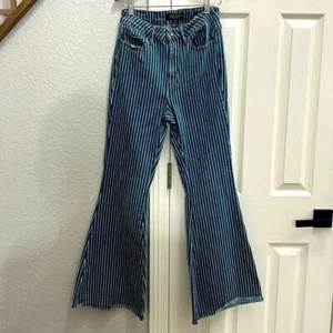 Judy Blue super flare striped jean pants. Women's size 5/27 - Picture 1 of 5