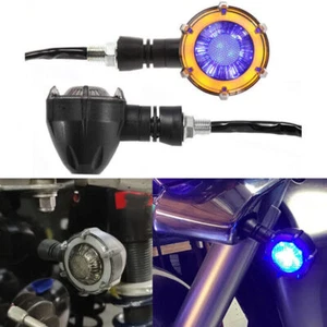 Motorcycle Bullet LED Turn Signals Lights For Honda Shadow VT750 VT1100 - Picture 1 of 12