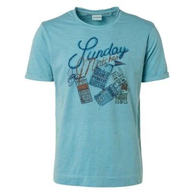 No Excess Camiseta Para Hombre Azul Con Estampado 19350373 128 Light Aqua - Imagen 1 de 4