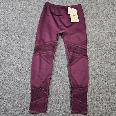 NUEVO CON ETIQUETAS Fabletics Mosaic 7/8 Leggings Mujer Pequeños Borgoña Cintura Alta Correr Foto 1 de 4