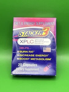 Stacker 3 XPLC Boost Metabolism, Body Fat Burner and Increase Energy 20 Capsules - Picture 1 of 3