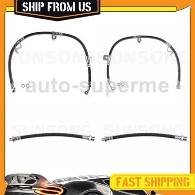 Linha de mangueira de freio dianteiro traseiro 4x para Hyundai Sonata 1999-2005 Kia Optima 2003-2006 - Imagem 1 de 4