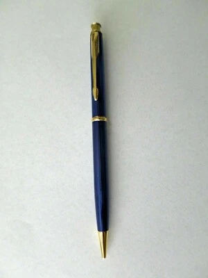 Lápis Parker Insignia azul cobalto e acabamento dourado 0,5 mm novo na caixa raro - Imagem 1 de 3