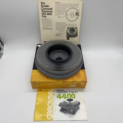 Kodak Carousel Transvue 140 Film Slide Projector Tray OG Box Vintage INSTRUCTION - Image 1 of 4