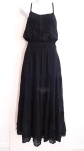 Maxi Vestido Para Mujer AREA Negro Imperio Encaje Correa de Espagueti Talla S Nuevo con Etiquetas 198 Negro - Imagen 1 de 11