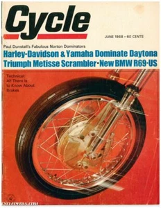 Junio 1968 Cycle Magazine - Harley Davidson y Yamaha Dominate Daytona - Cyclep... - Imagen 1 de 1