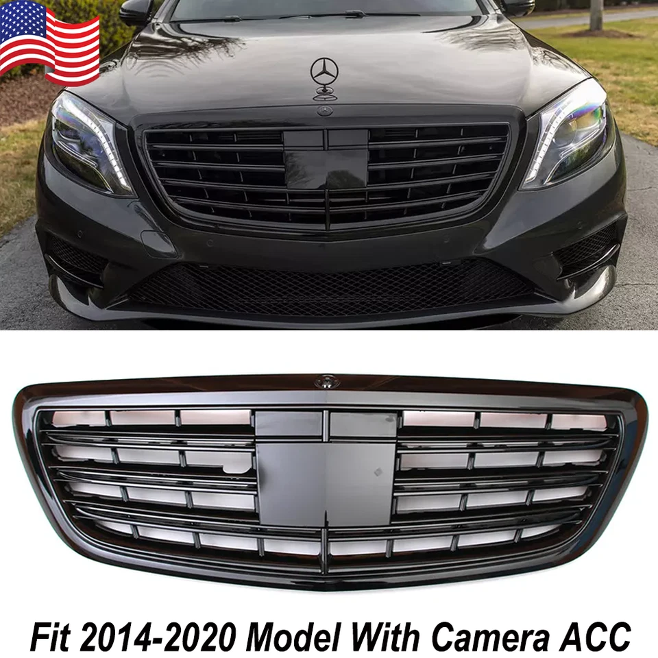 Black Grille Grill For Mercedes W222 S-Class Sedan 2014-2020 S550 S600 S65 - Image 1 of 4