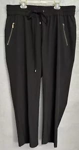 Pantalones informales Calvin Klein para mujer calce relajado bolsillos con cremallera talla XL - Imagen 1 de 9