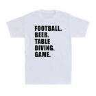 Football Beer Table Diving Game Funny Game Sports Fan Gift Novelty Men's T-Shirt
