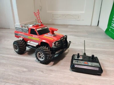 Nikko Fire Engine Rc Toyota Hi Lux Pompieri 1/14 Vintage No Taiyo Tyco - Bild 1 von 4